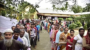 Nearly 79 % polling till 5 p.m. in Assam, polling largely peaceful