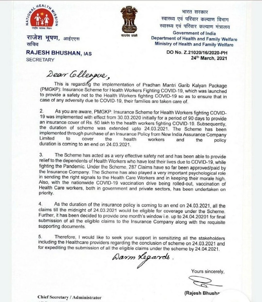 Modi govt withdraws insurance for healthcare workers on COVID duty, new policy soon, says Health Ministry