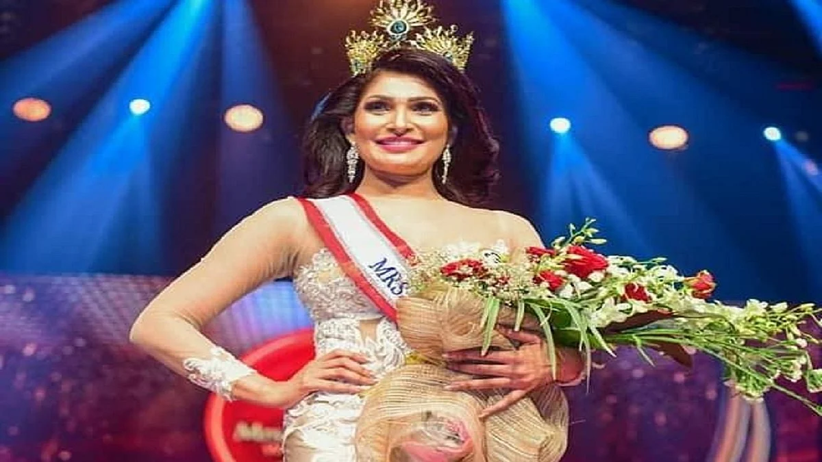 Caroline Jurie, 2019 winner of Mrs. Sri Lanka (Photo Courtesy: IANS)
