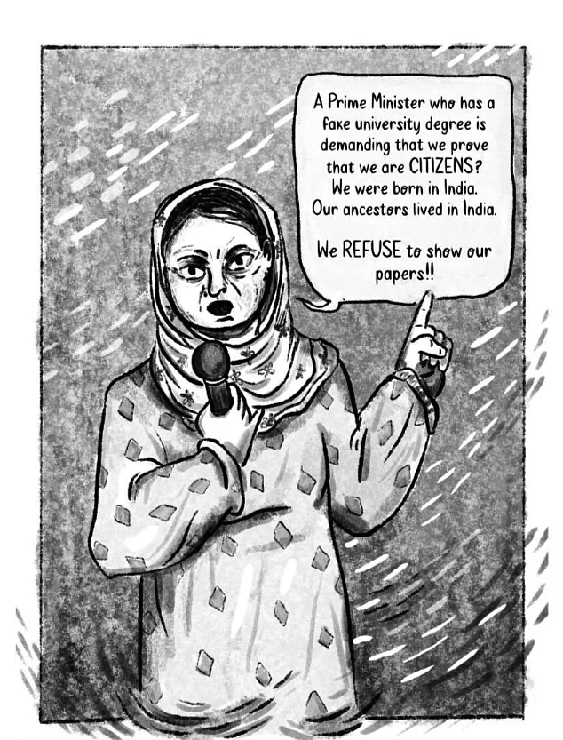 The phenomenon of Shaheen Bagh in sketches