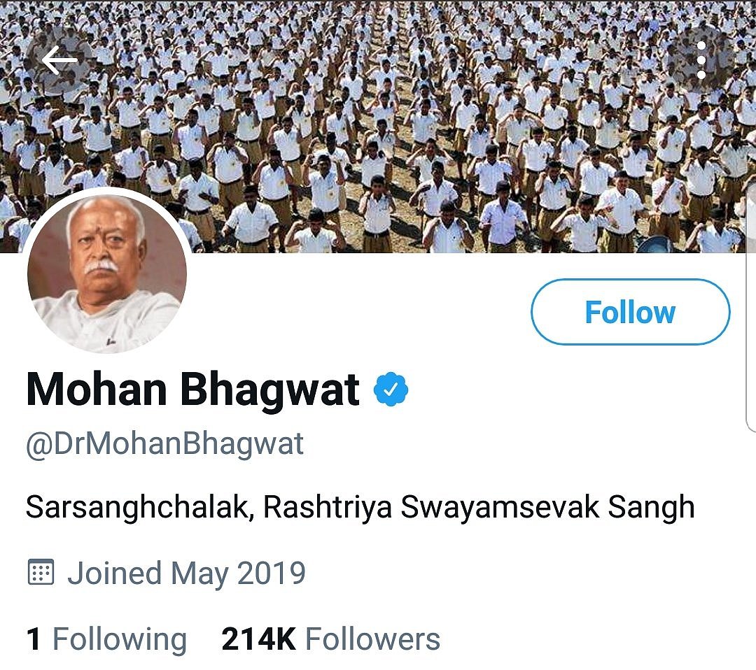 Twitter cites 'inactivity' for removal of blue tick from RSS Chief Mohan Bhagwat’s account, later restores it
