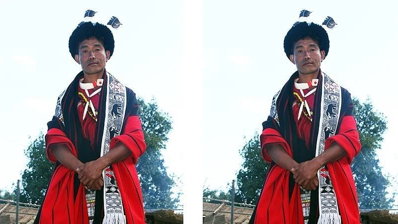 Ao Naga in traditional shawl