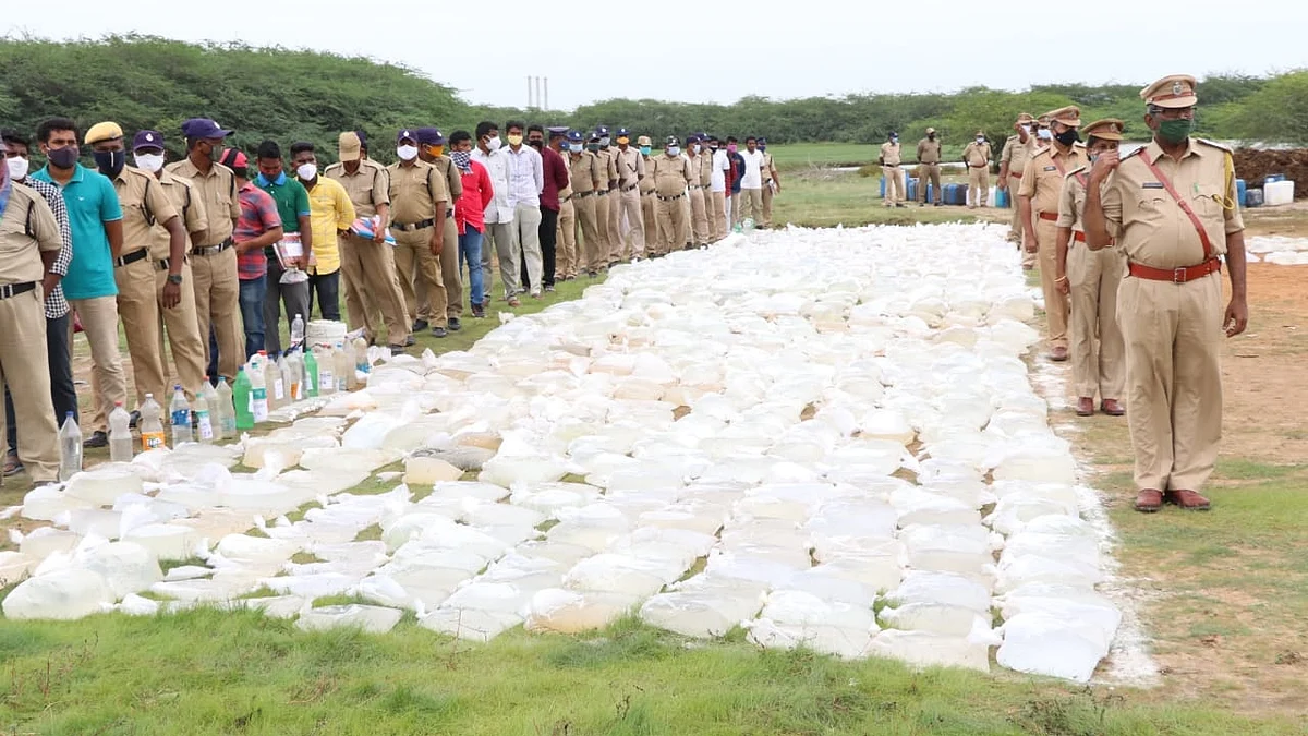 "Coordinated efforts by the district police and SEB resulted in the seizing of this huge quantity of arrack," Babu said.
