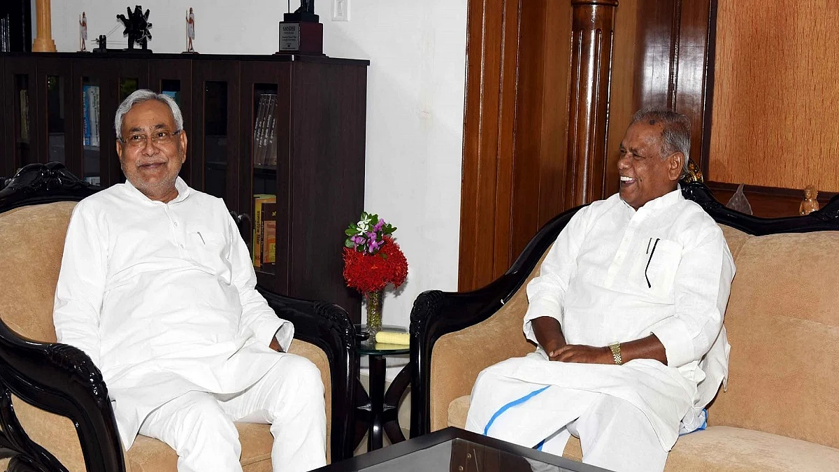 Bihar Chief Minister Nitish Kumar and Jitan Ram Manjhi