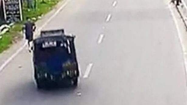 CCTV footage of the incident