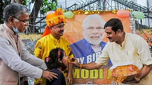 Modi supporters celebrating his birthday