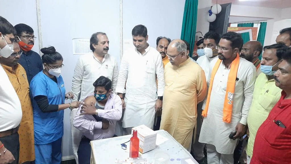 A mass vaccination camp in Bhopal, Madhya Pradesh, on Sep 17