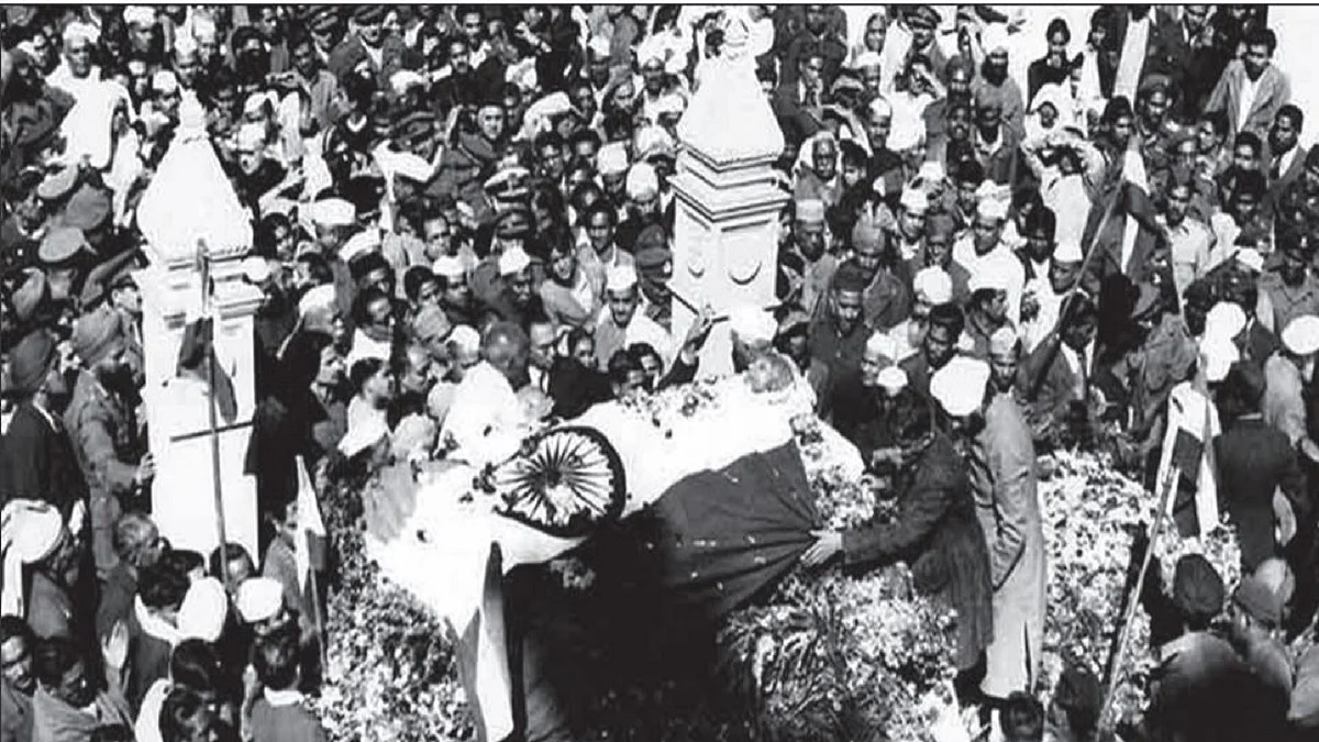 Funeral procession of Mahatma Gandhi, 1948