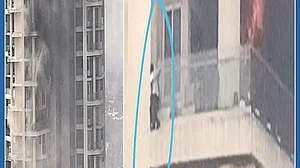 WATCH: Man falls from 19th floor to death while trying to escape fire at Mumbai highrise
