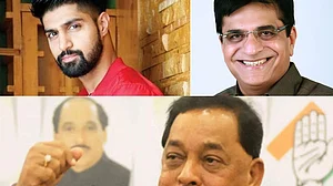 Tanuj Virwani(left), Kirit Somaiya and (below) Narayan Rane