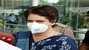 Priyanka Gandhi in Lalitpur to meet family of dead farmer