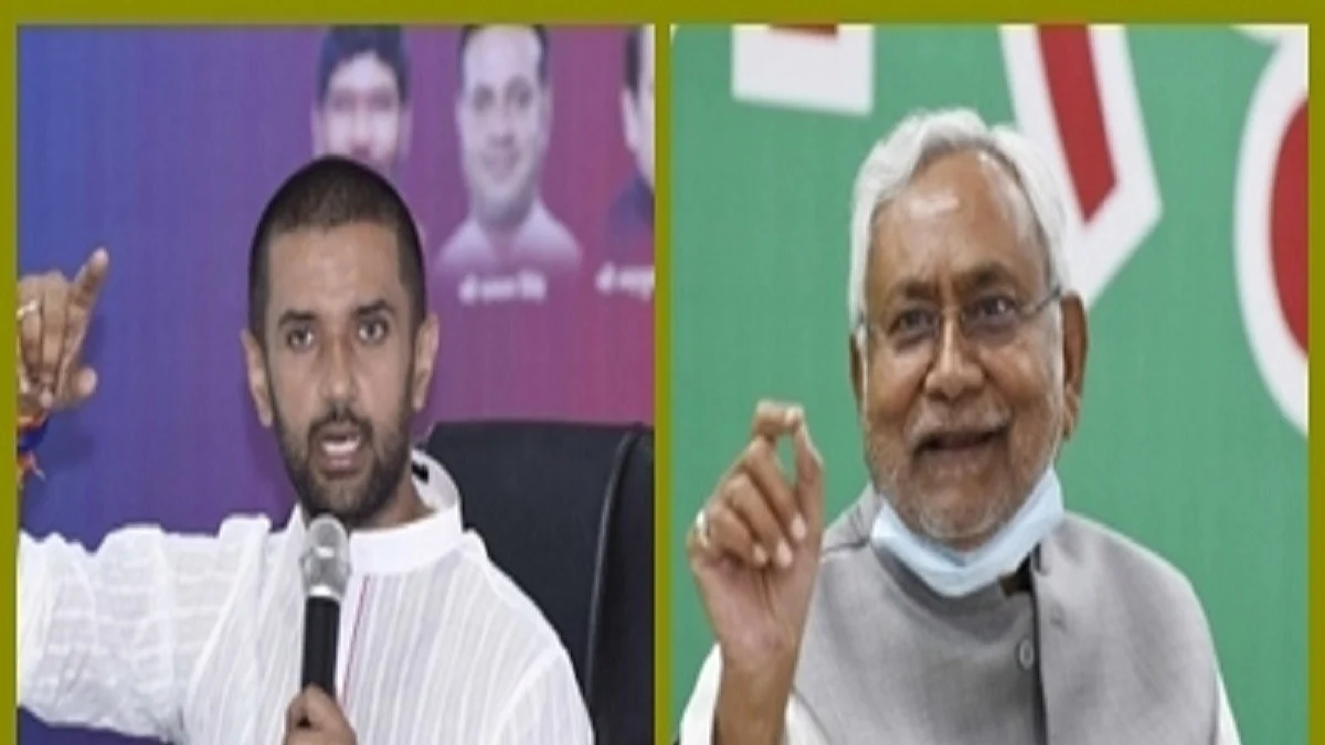 Chirag Paswan(left) Nitish Kumar(Right)
