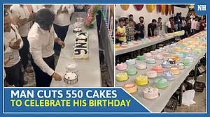 Man Cuts 550 Cakes to celebrate his birthday, video goes viral