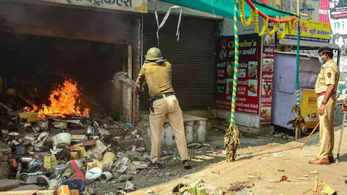 Violence and vandalism took place in Amravati on November 13