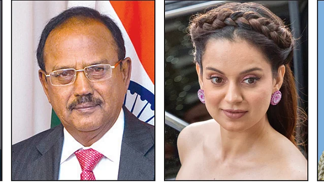 (L-R) NHRC chairman Arun Mishra, Ajit Doval, Kangana Ranaut & Gen Bipin Rawat