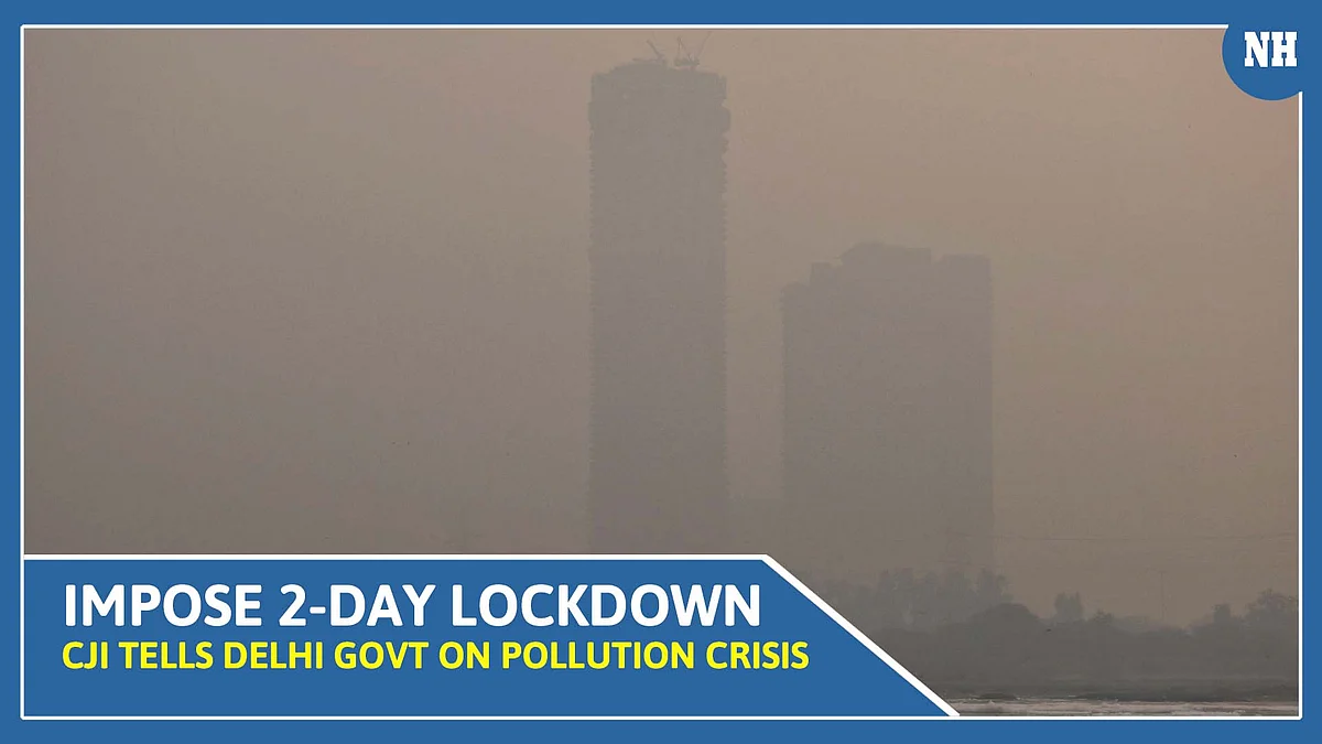 In 2021, the CJI called for a lockdown in Delhi over air pollution (file photo)