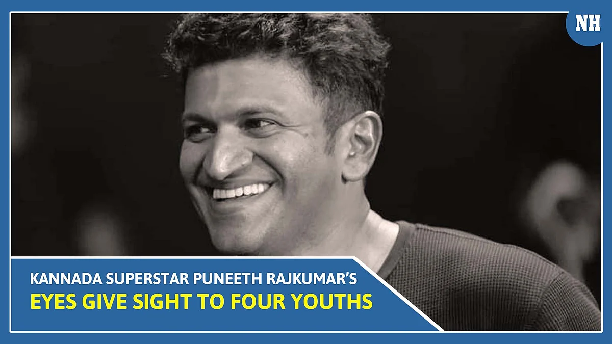 Kannada superstar Puneeth Rajkumar’s eyes give sight to four youths