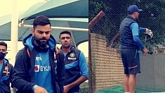 Indian team has first full training session; Dravid gives batting tips to Kohli
