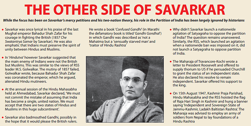 A Bharat Ratna for Savarkar, who supported Partition and opposed Kashmir's dissolution?