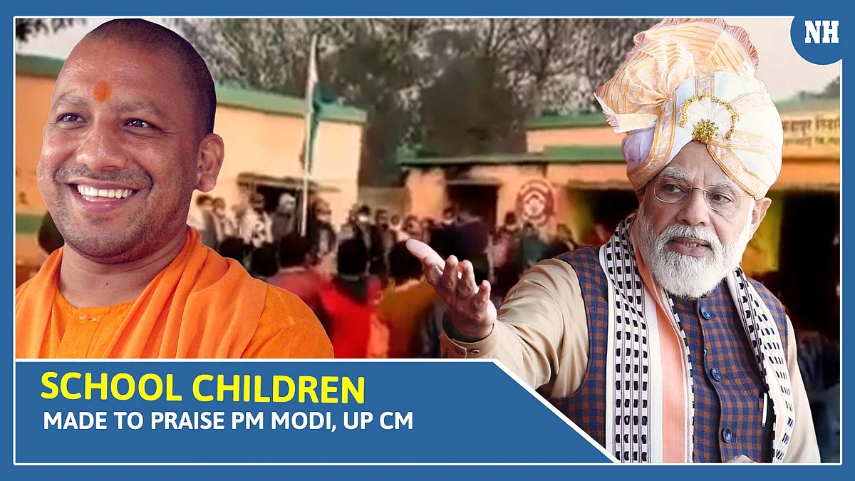 Probe ordered after video of school children made to praise PM Modi, UP CM goes viral