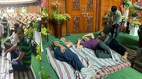 Congress legislators spend night in K'taka legislature demanding Minister's dismissal