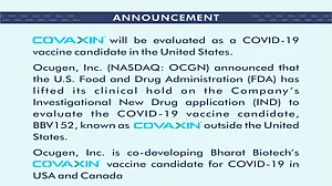LIVE News Updates: COVAXIN will be evaluated as a COVID-19 vaccine candidate in US