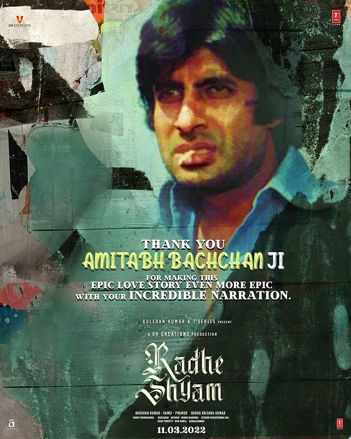 Cinema legend Amitabh Bachchan turns narrator for Pan-India magnum opus ‘Radhe Shyam’!