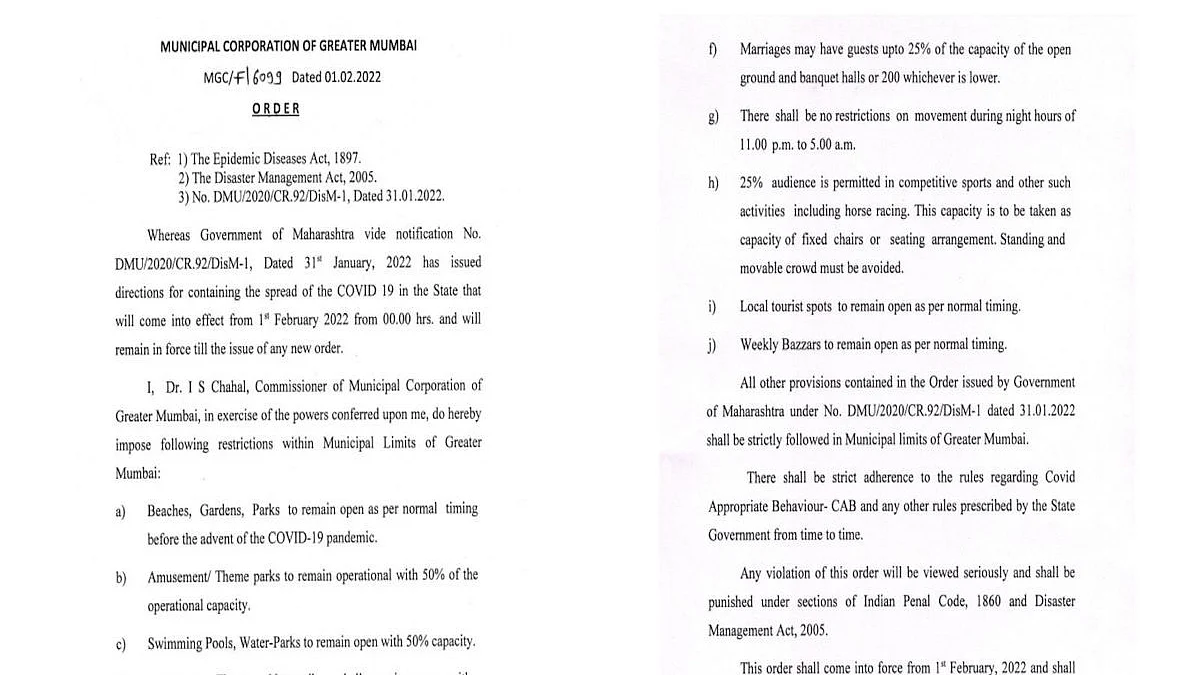 LIVE News Updates: Mumbai eases curbs, restaurants & theatres can operate at 50% capacity, night curfew lifted