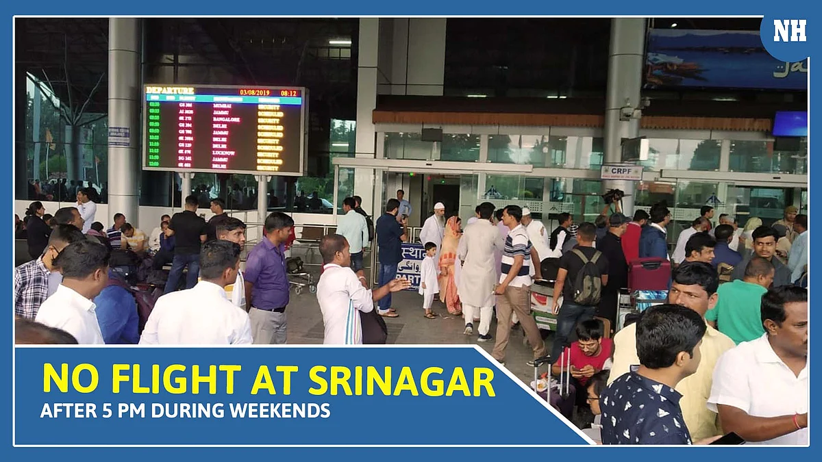 No flight at Srinagar airport after 5 pm during weekends