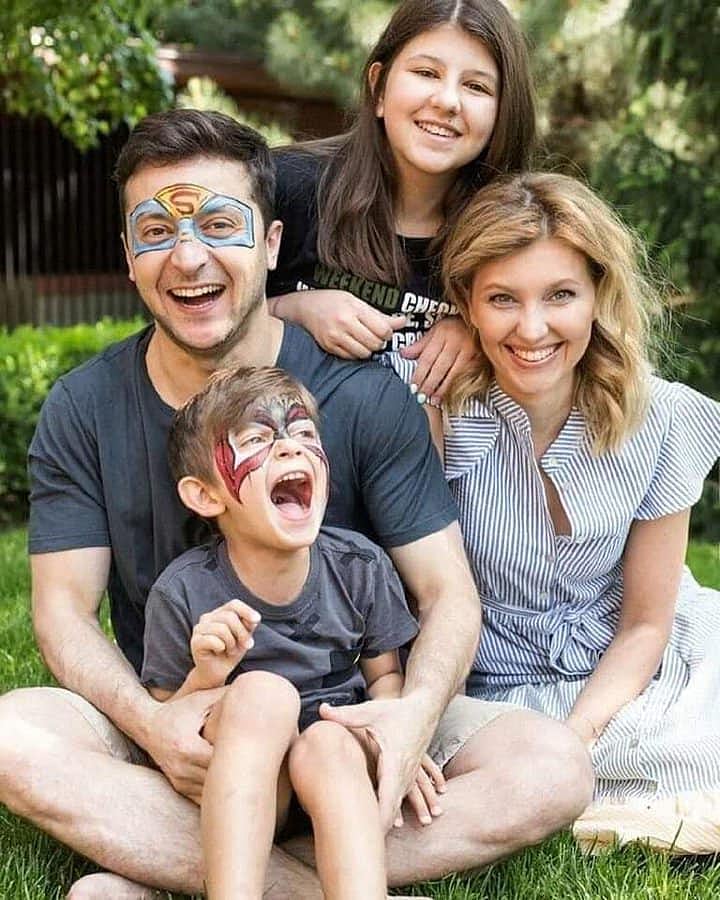 Zelensky with his family