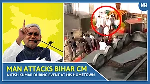 Man attacks Bihar CM Nitish Kumar during event at his hometown, held