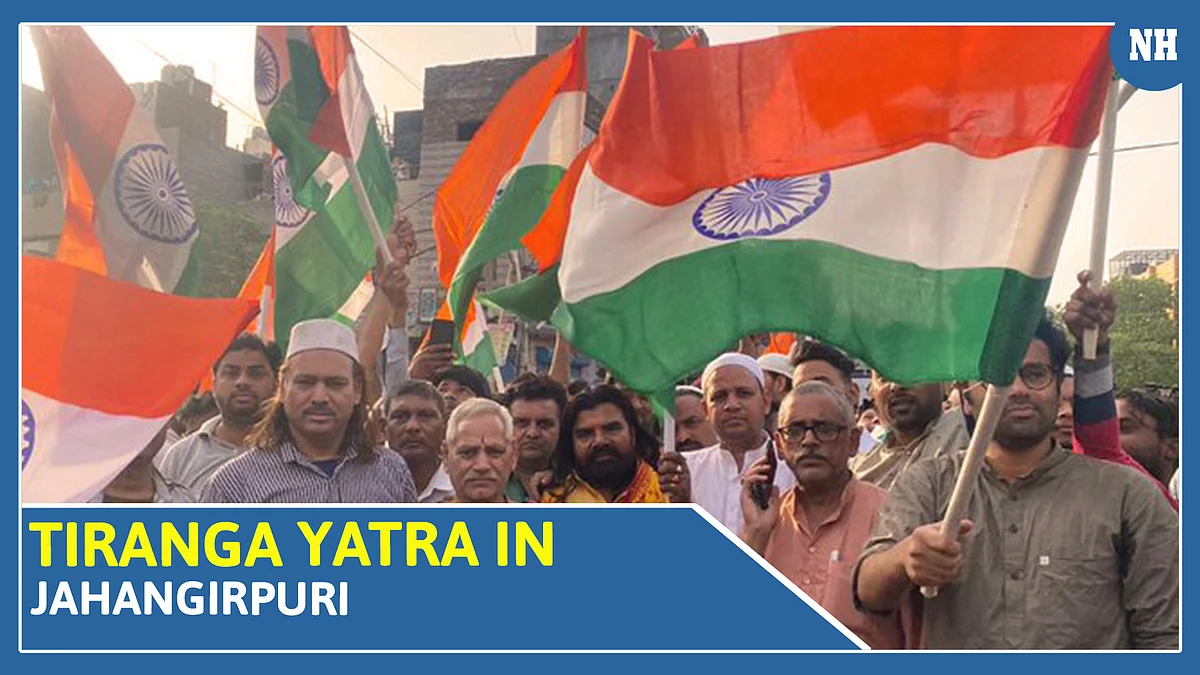 Tiranga Yatra in Jahangirpuri