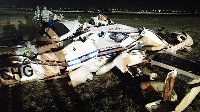 Govt helicopter crashes at Raipur airport, both pilots killed