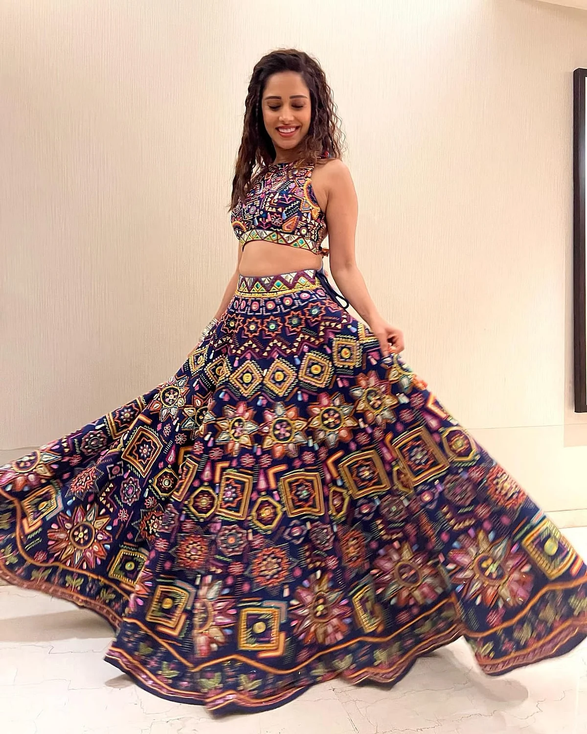 Nushrratt Bharuccha stuns in Indo western attire as she promotes 'Janhit Mein Jaari' in Jaipur
