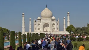 Tourists at the Taj Mahal are scared of simian attacks
