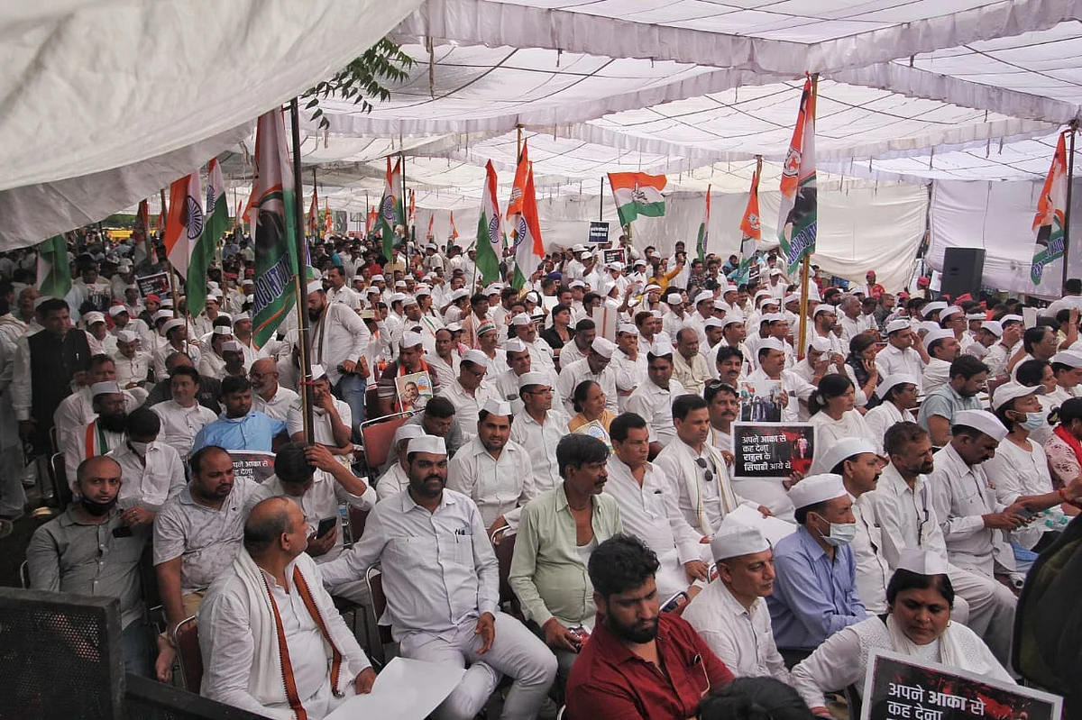 Congress protest at Delhi's Rajiv Chowk over Rahul's ED grilling and Agnipath Scheme