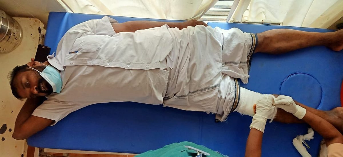 Former Kalpetta Mandalam President Ravindran has a knee injury