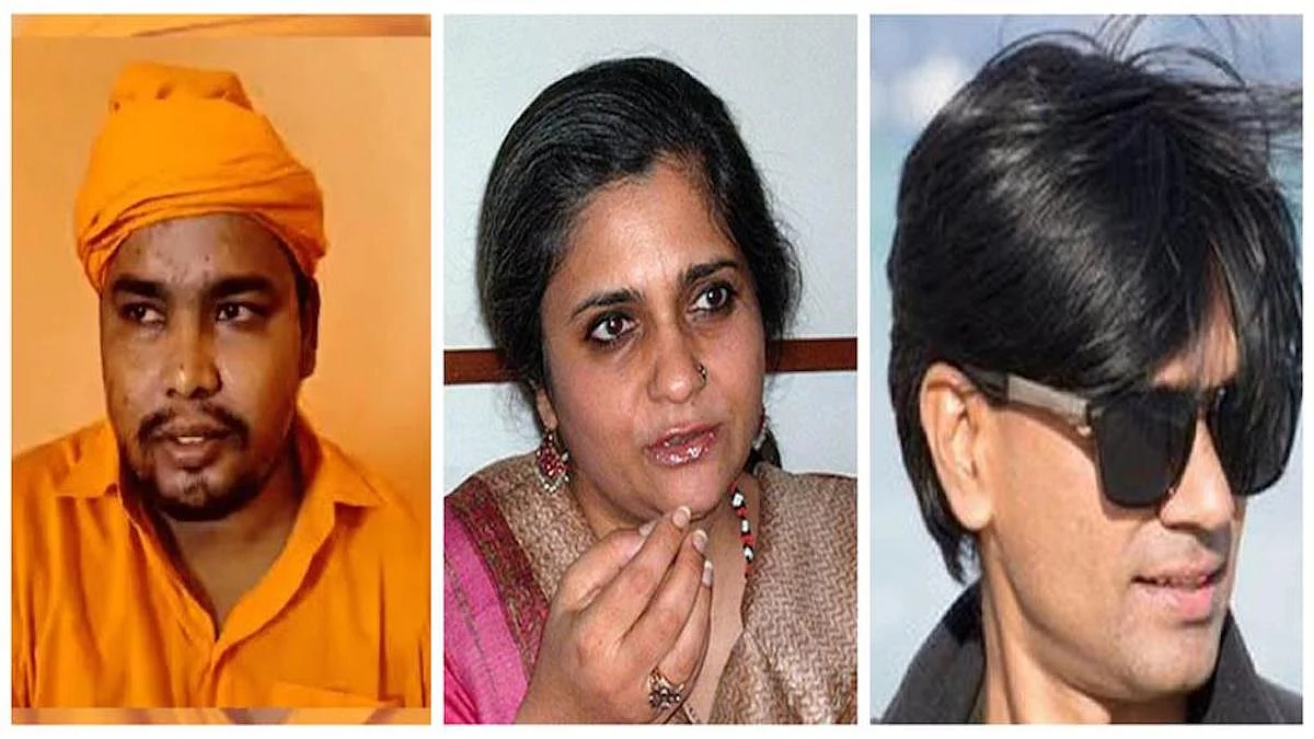 Bajrang Muni, Teesta Setalvad and Mohd Zubair (from left to right)