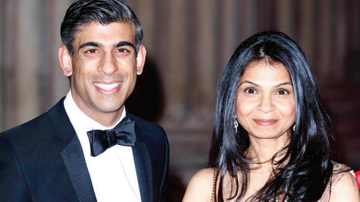 Rishi Sunak with wife Akshata Murthy
