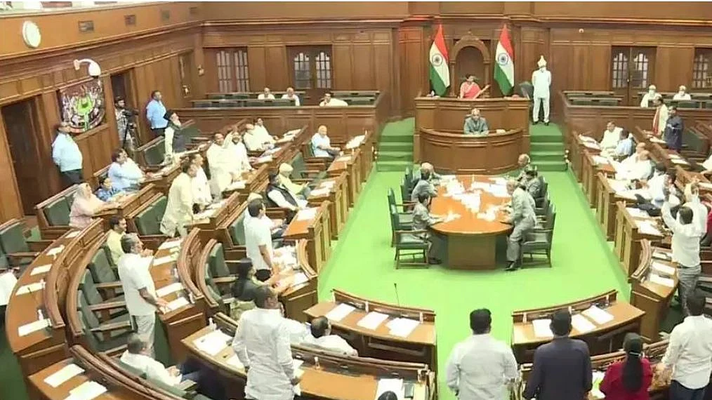 Delhi Assembly adjourned for day as AAP MLAs seek CBI probe into 'Operation Lotus'