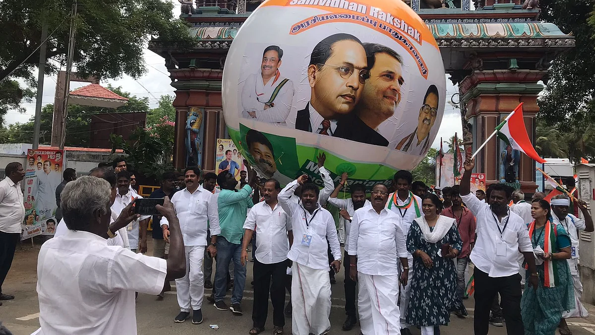 Thousands line up on road to cheer marchers on day one of ‘Bharat Jodo Yatra’