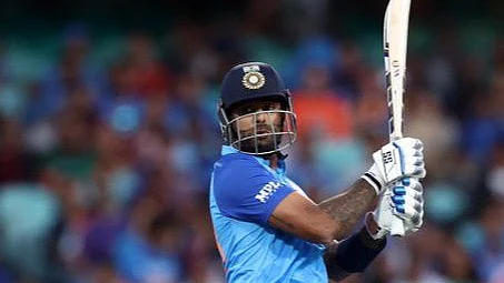 Surya Kumar Yadav in action during Ind vs SA T20 match on Sunday