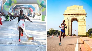 Regasa, Cheptai win elite races at Delhi Half Marathon