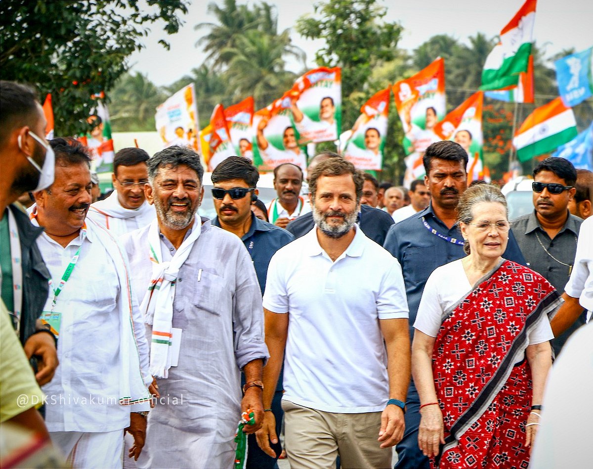 Congress president Sonia Gandhi joins Bharat Jodo Yatra in Karnataka 