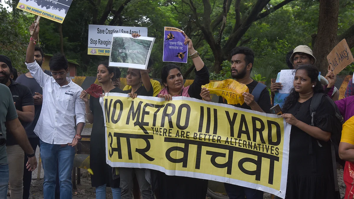 Tribals And Activists Participate In Save Aarey Protest Against State Govts Decision Of Metro Car Shed.