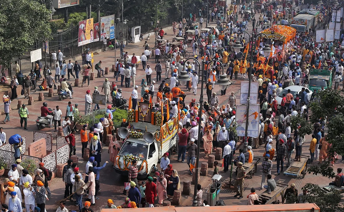 A large turn-up for the procession