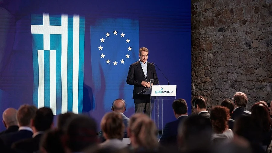 Greek Prime Minister Kyriakos Mitsotakis. (Photo: IANS)