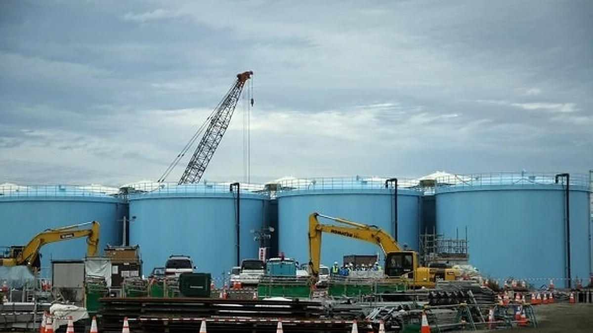 Huge tanks that store contaminated radioactive wastewater in Fukushima Daiichi nuclear plant, in Fukushima Prefecture, Japan. (Photo: Xinhua/IANS)