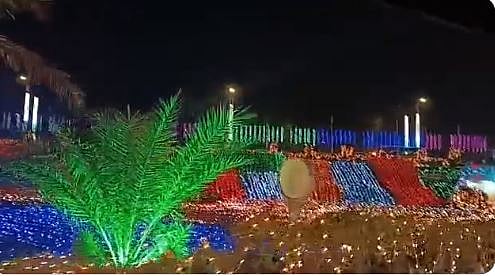 Bombay Reclamation decorated for New Year