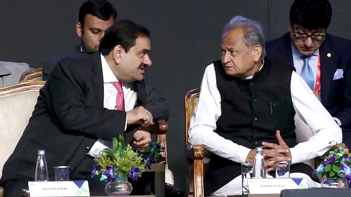 Rajasthan Chief Minister Ashok Gehlot and Gautam Adani